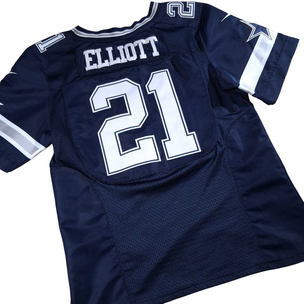 Nike NFL Dallas Cowboys Ezekiel Elliott 21 Jersey Mens Medium Navy Blue Stitched